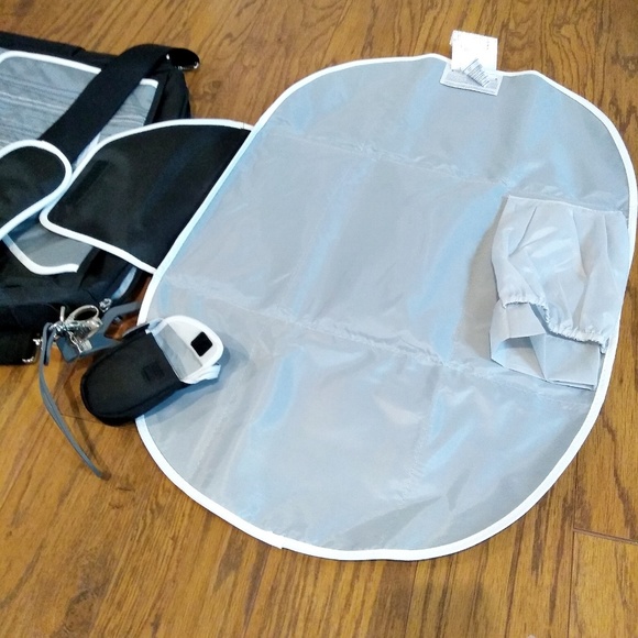 JJ Cole black canvas diaper bag NWOT - Picture 7 of 8